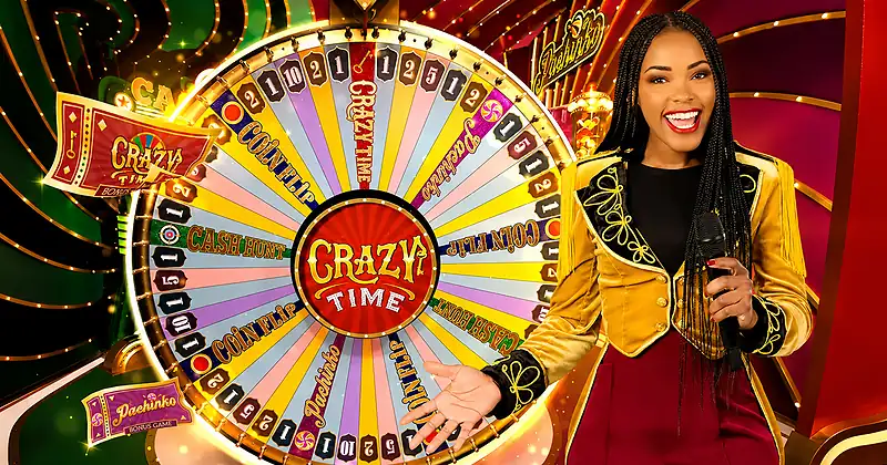 Crazy Time casino how-to-play guide with Evolution live host and bet options